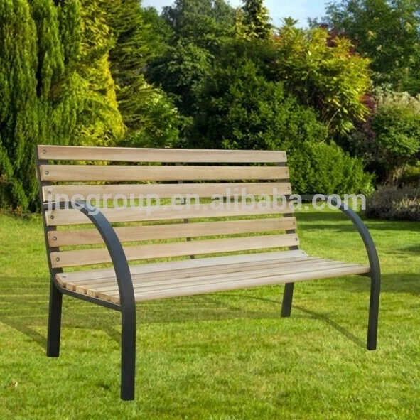 new hot sele wooden slat garden bench