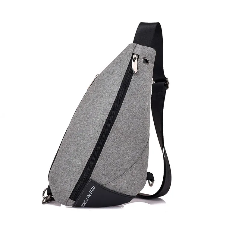 New small casual male chest pack daily adjusted strap crossbody man business sling messenger triangle shoulder bag