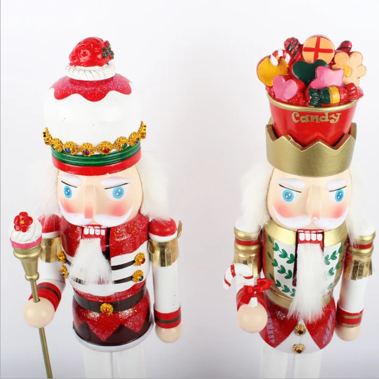 High quality creative King Candy wooden nutcracker wooden soldier nutcracker for christmas decoration funny christmas nutcracke