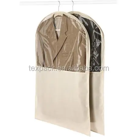 Alibaba supplier non woven and clear plastic men suit cover bag