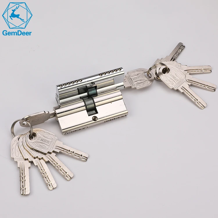 68mm small size zinc lock cylinder factory doorlocks handle computer keys door locks cylinder