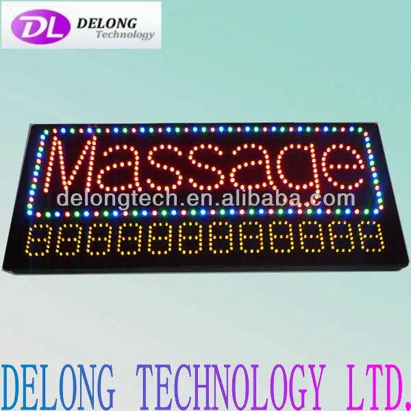 CE RoHS 78X43cm semi outdoor led massage display with compiled telephone number