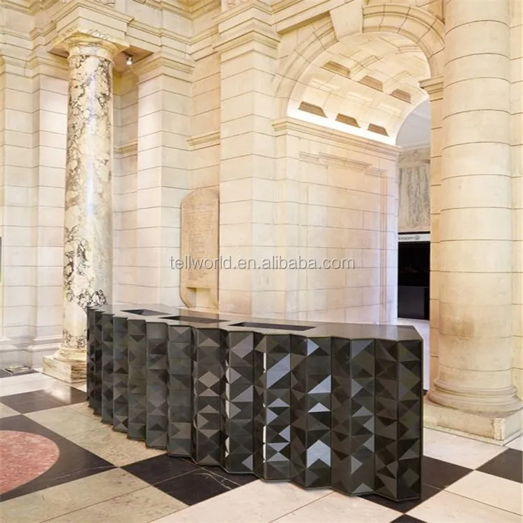 Commencial Reception Desk Black Comptoir De Reception Pour Cabinet Dentaire