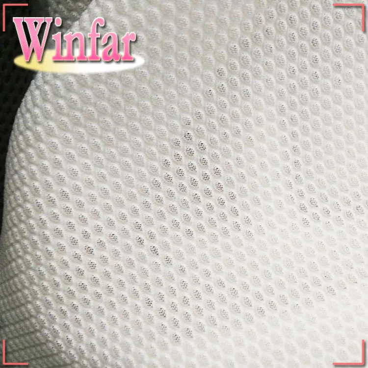 Shaoxing spacer 3D Air Mesh Fabric ready goods 100% Polyester spandex Birdeyes mesh tricot fabric