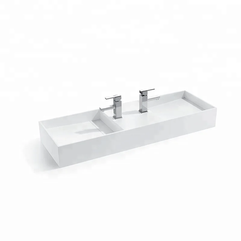 New Design Stone trough Sink,double sink bathroom Basin( BS-8412)long 1200mm