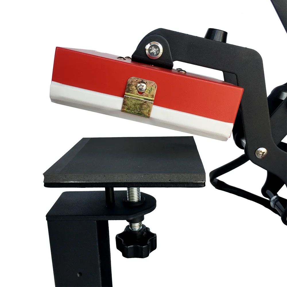 New arrival 15*15cm heat press machine with 2in1 plate heating pad