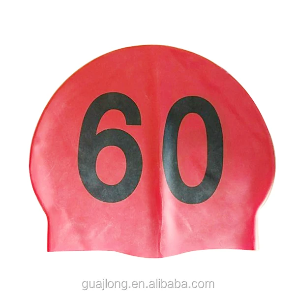 
Bib number competition adult swimming cap 