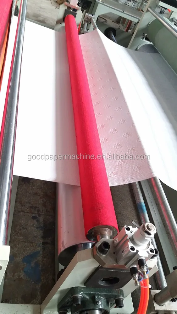 Automatic rewinding toilet paper embossing slitting small bobbin paper products machine