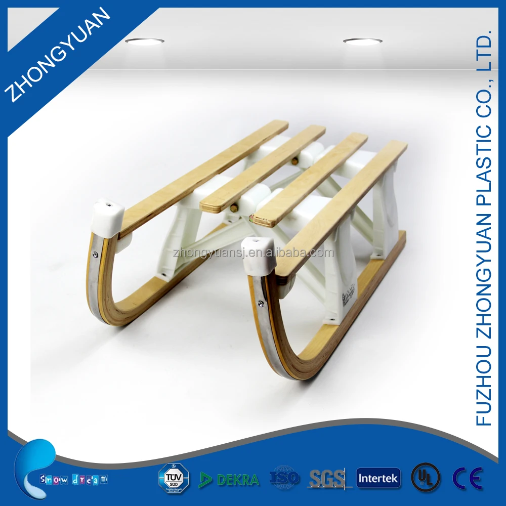 high quality eco-friendly Low price foldable snow wooden sled