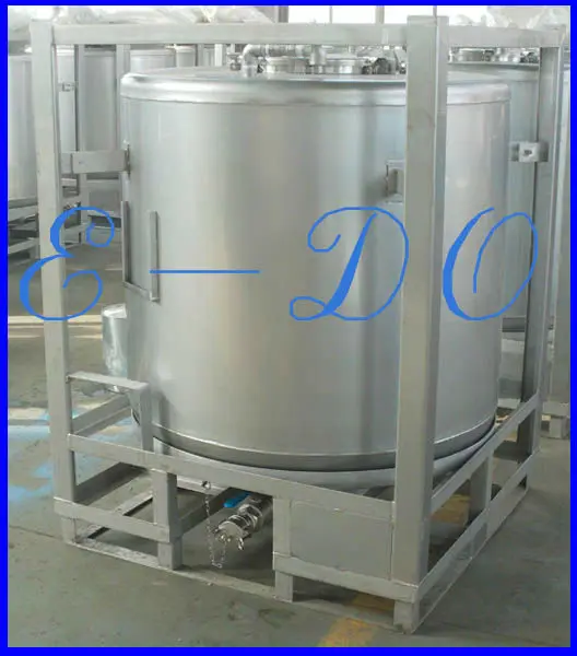 Chemical used 1000L stainless steel round IBCs