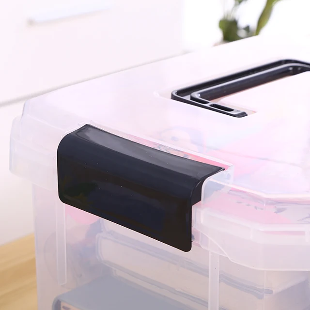 Multifunction Clear Sundries Storage Container Stackable Storage Chest Toy Cloth Plastic Storage Box