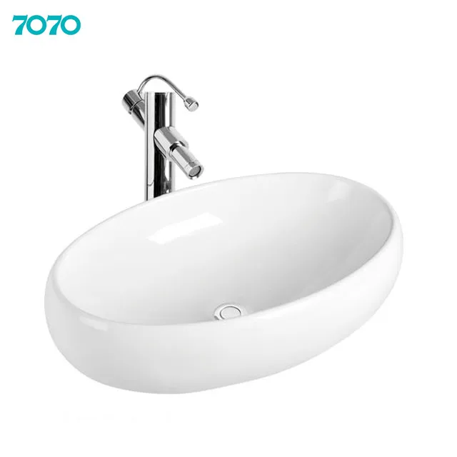 ISO 9001 High Quality Bathroom Sanitary Ware Oval Wash Basin Sink Art Basin Countertop Sinks Ceramic Bathroom Furniture Modern