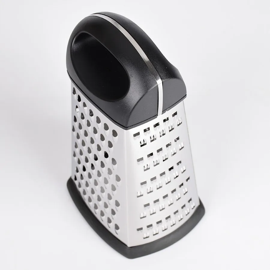 
Stainless steel slicer rubber material cheese grater with integrated container 