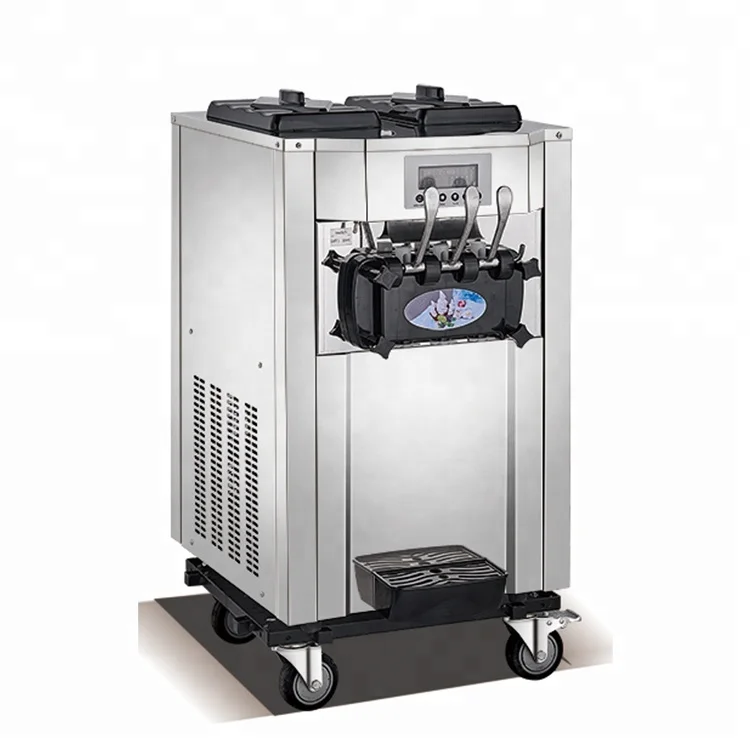 High efficiency 3 flavor soft ice cream machine countertop ice cream freezer