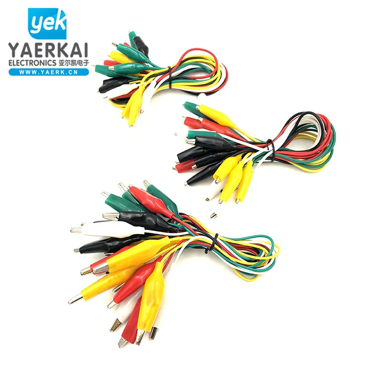 
China Good 10 Pcs 5 colors 35mm alligator clips test leads clip wires 