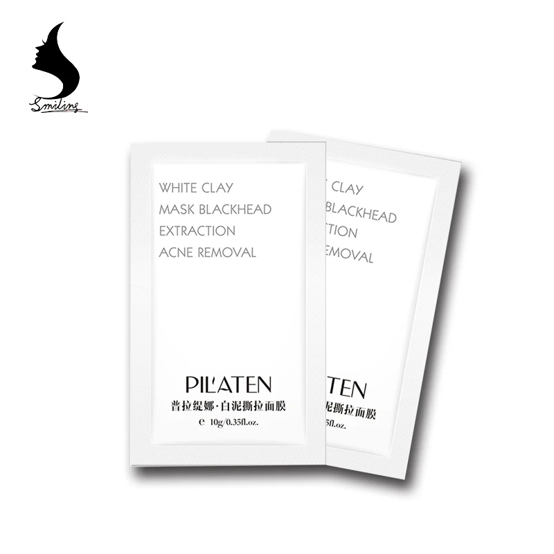 
Pilaten Skin Whitening Peel Off Blackhead Extraction White Clay Mask Acne Removal Cleansing Nose Pore Strip Mud Mask 
