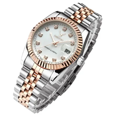 3877 Deerfun Wholesale Men and Women Watch Waterproof Quartz Wristwatch stainless steel  HIgh quality unisex Watch