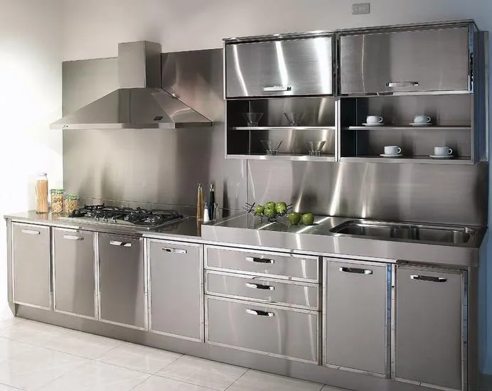 fireproof metal  steel cupboard price design morden kitchen cabinet