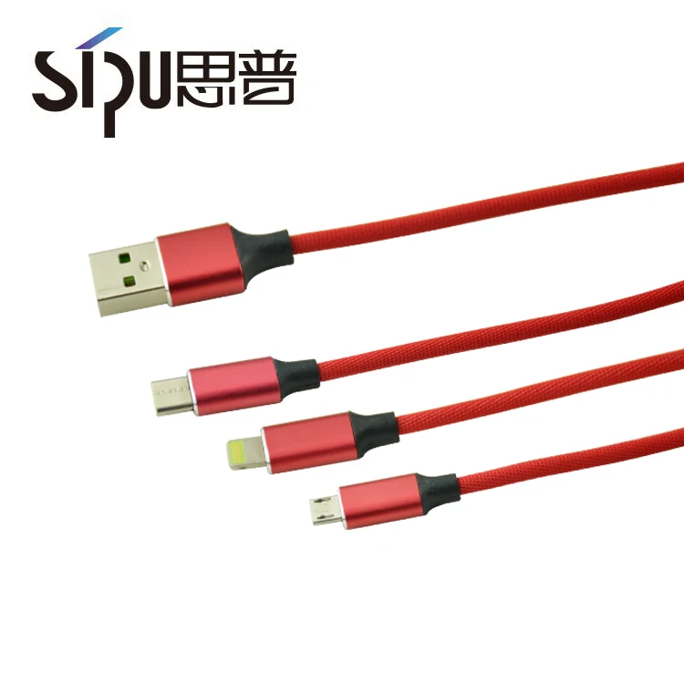 
SIPU high speed 3.0 Nylon Braided 3in1 Usb Cable For Type C Android cell phone 