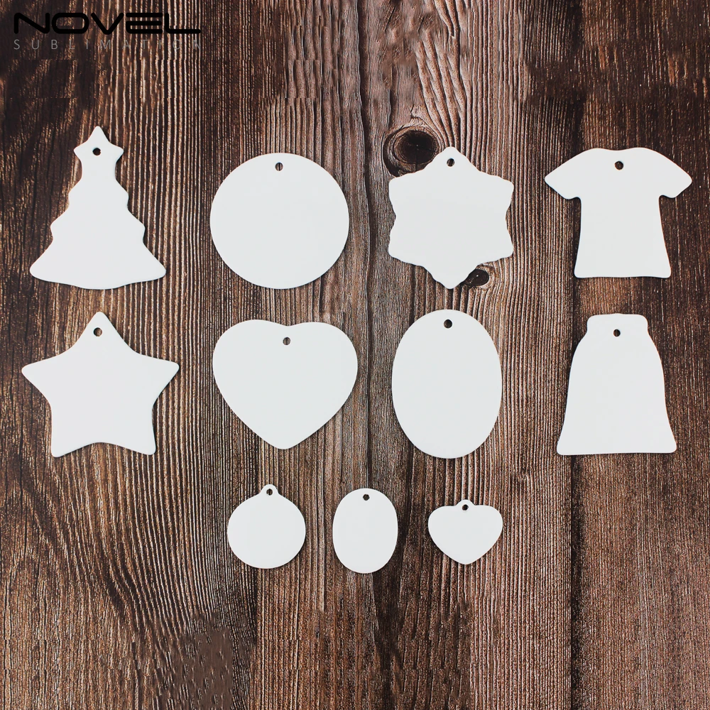 Sublimation Custom Printing Blank Ceramic Christmas Tree Ornament