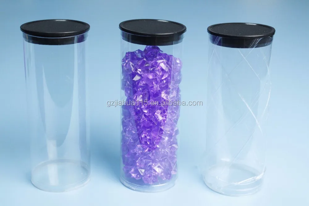 plastic tube with sealed bottom /clear plastic packaging tubes