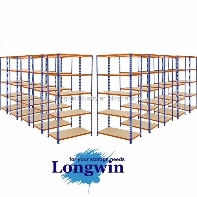 3 Bay Heavy Duty Shelving 5 Tier Garage Workshop Racking Boltless Storage Unit
