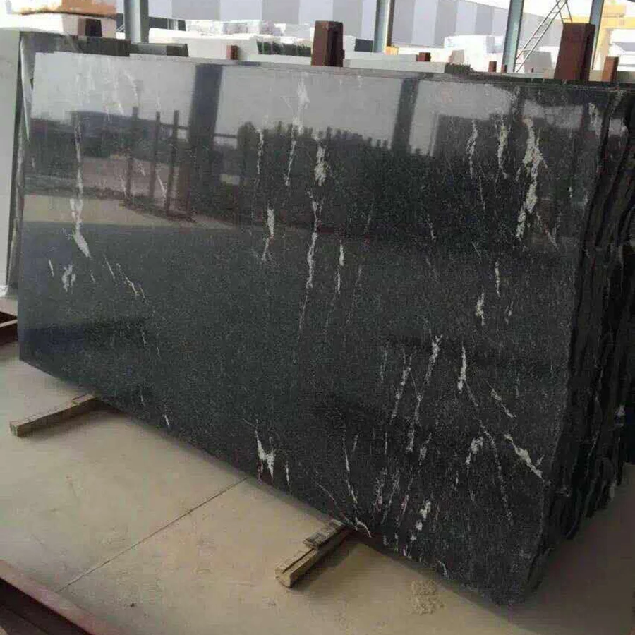 China virginia black granite slab and tile