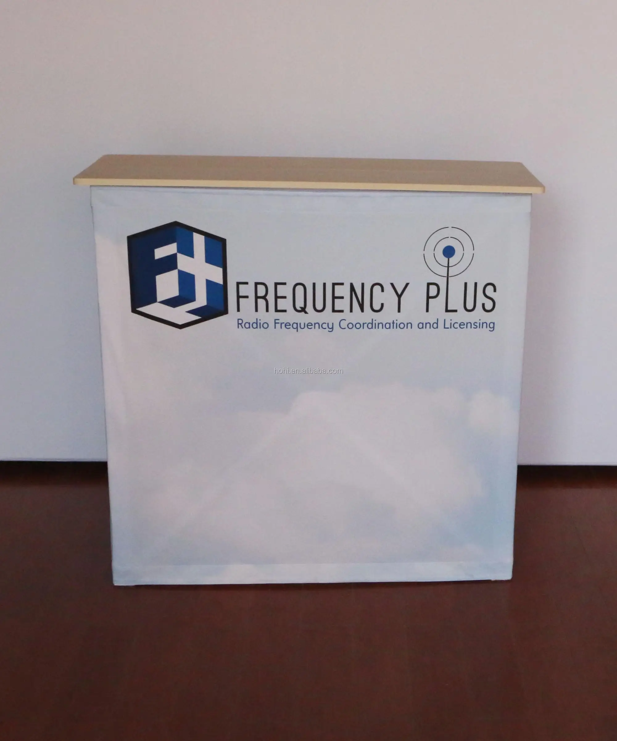 
Foldable portable advertising desk table and customized banner printing for trade show 