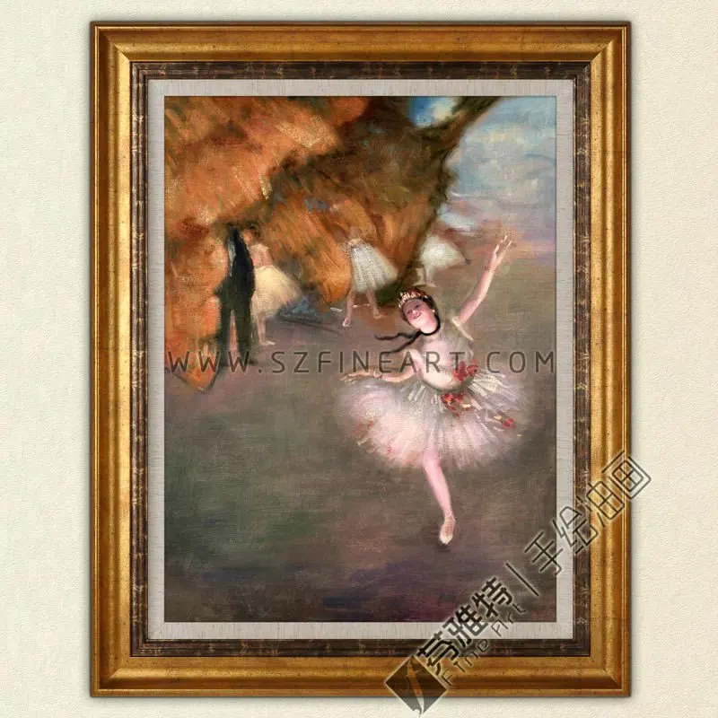 Ballet Dancer, 100% Handmade Impression Oil Painting Canvas Reproduction of Edgar Degas