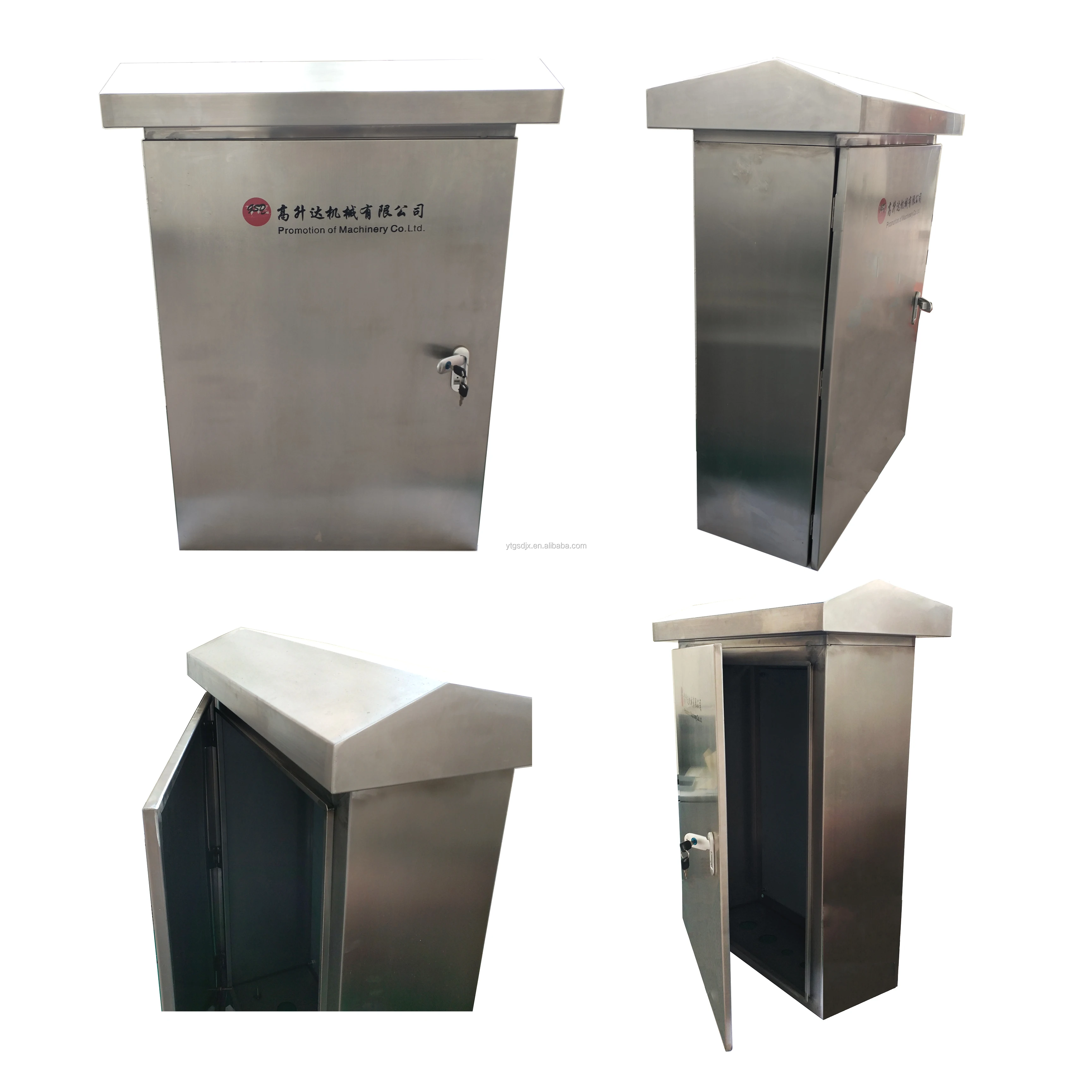 Custom IP65 waterproof stainless steel meter box electric cabinet with rain cap