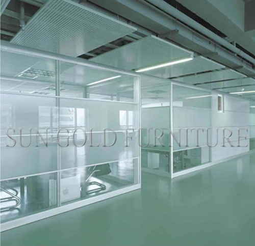 Half Glass Decorative Office Divider frosted Glass Partition Office(SZ-WS564)