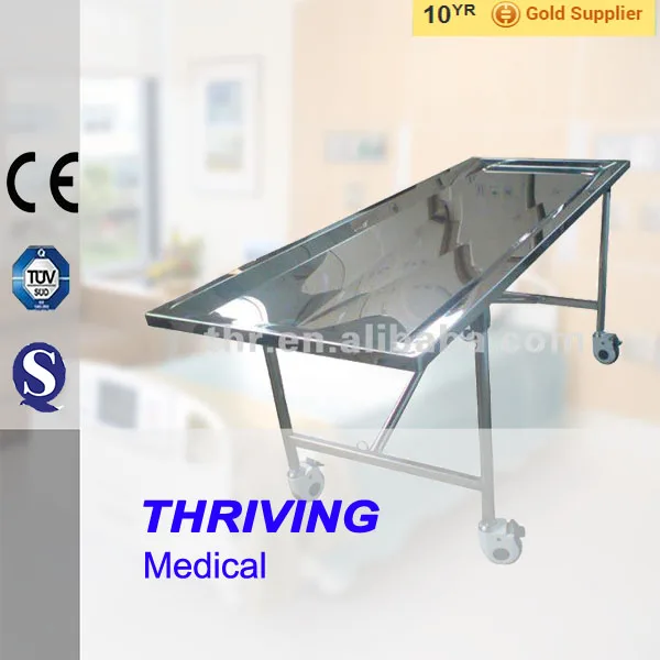 THR-104 Hospital Funeral Products Stainless Steel Autopsy Table
