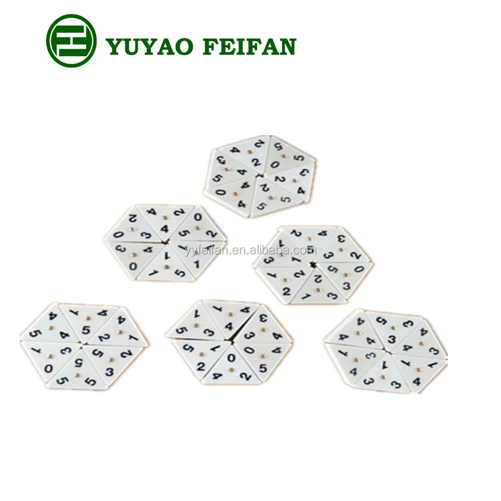 Triangle Ivory Domino Inkjet Black Dots With High Quality