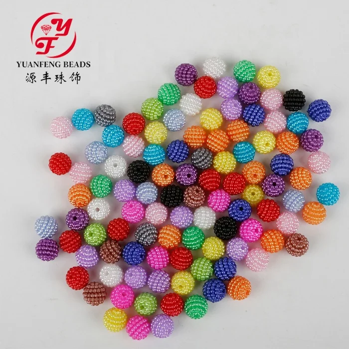 Mix Colorful Openable 10mm Berry Fruit Ball Plastic Decoration Pearls