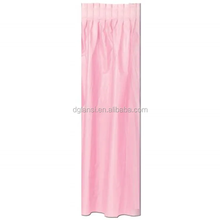 
Wholesale High Quality Plastic Ruffled Table Skirt Decoration, Table skirting Designs For Wedding 