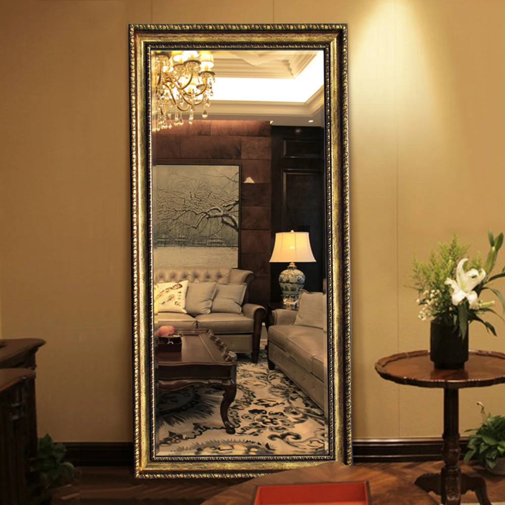 Large Framed Free Standing Antique Full Length Mirror for room