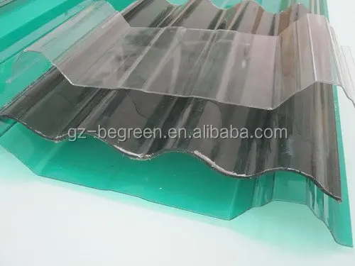 
transparent plastic corrugated roofing panel for lighting 