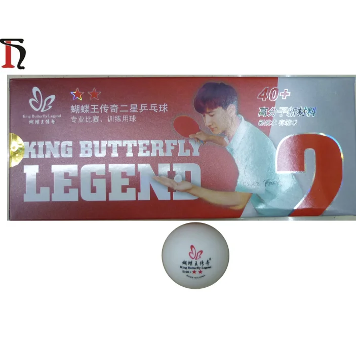 New Material ABS 40mm 2 Star custom print white yellow training match Ping Pong Ball Table Tennis Balls