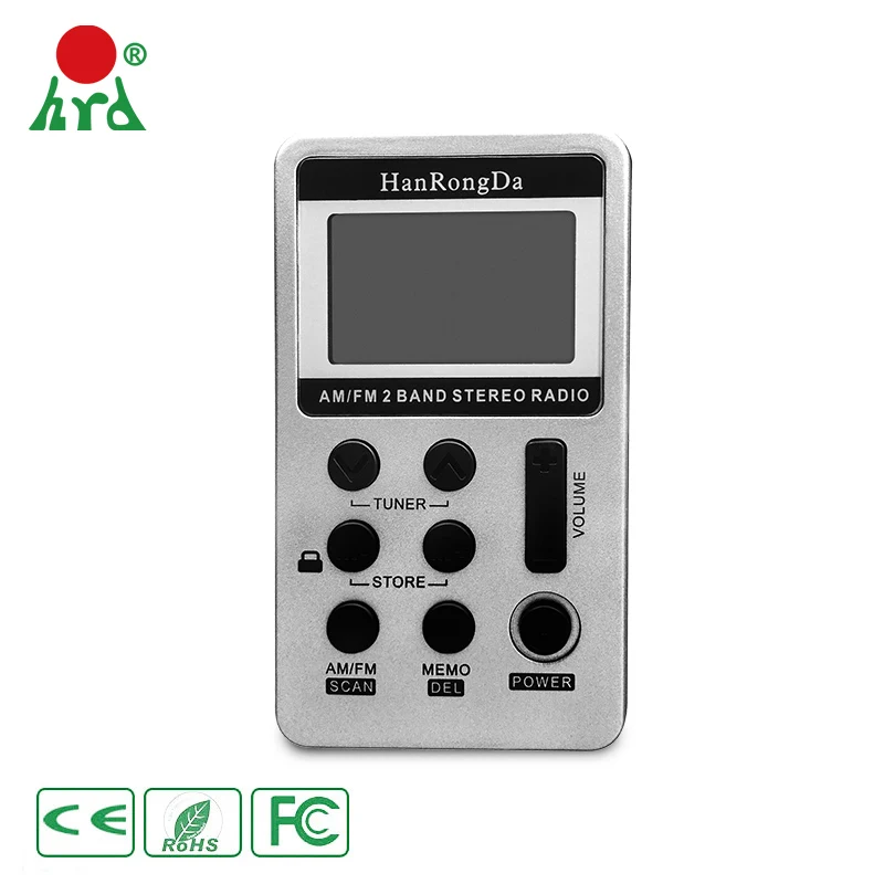 Портативный Am, Fm радио с литиевой батареей и ушной