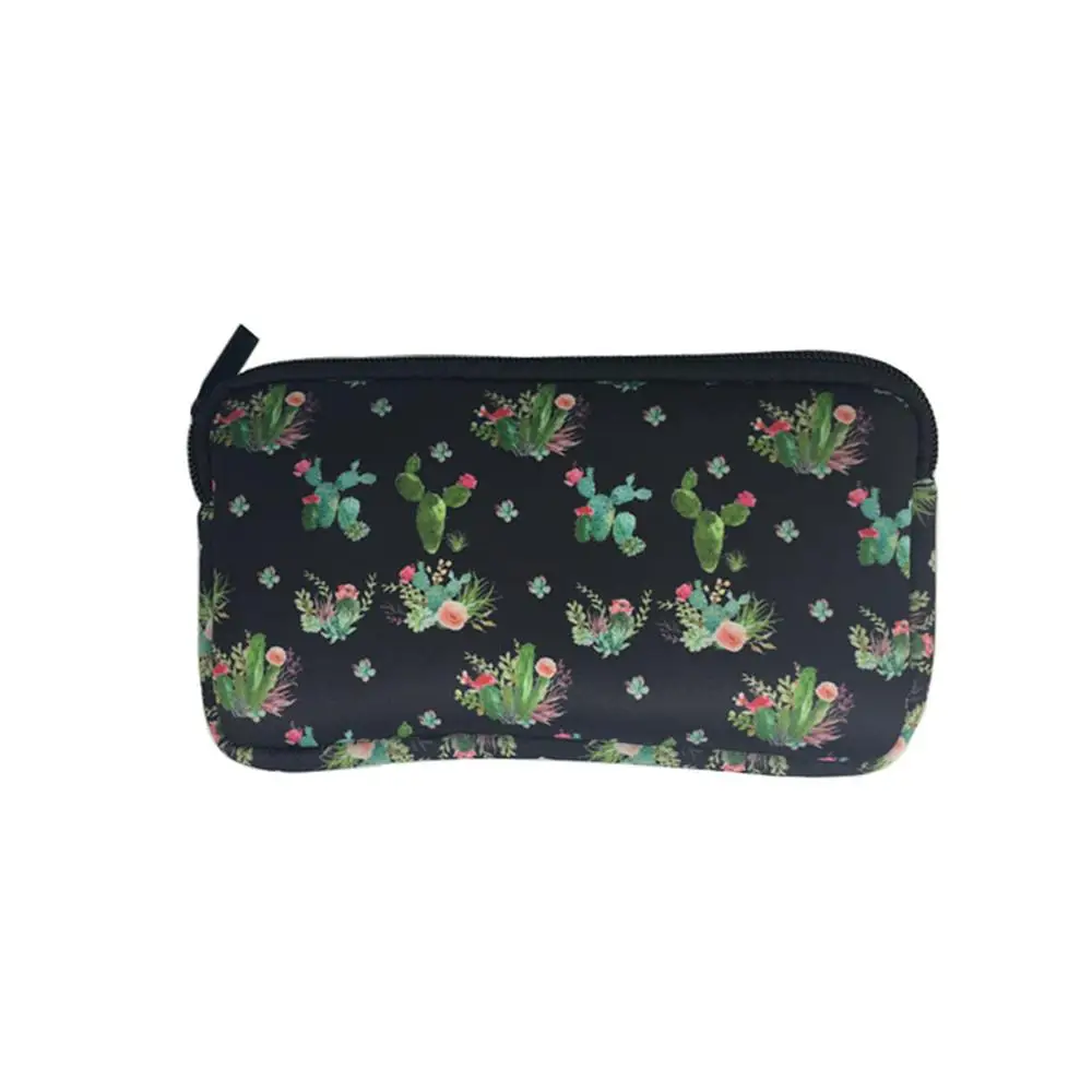 Designed Neoprene Sublimation Zipper Flat Custom Make Up Pouch Bag Cosmetic Bag