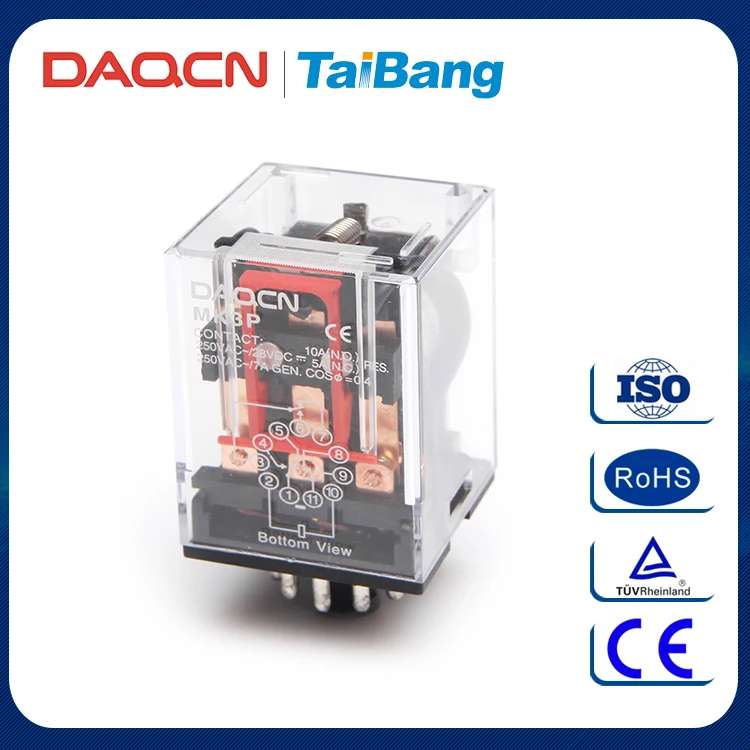 DAQCN Высокое Качество 250VAC 11 Pin Реле Общего Назначения/Промышленные Реле