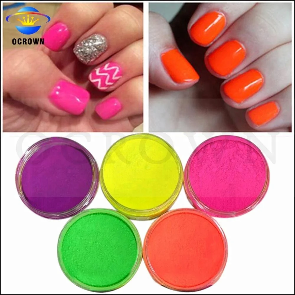 Cosmetic grade bulk neon color reflective powders bright fluorescent pigment nail powder