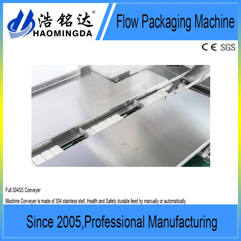 
Automatic Factory Price Horizontal Pillow Type Food Egg Roll Wonton Wrapper Flow Packing Machine 