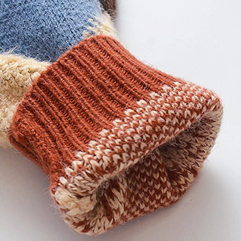 
High quality kids thick warm lingge patterns diamond knitting kids boys sweaters 