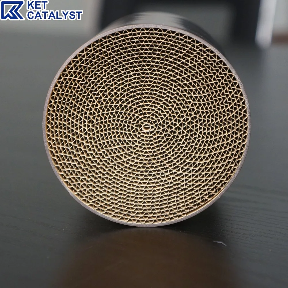 KET High performance  Stainless steel Euro5 metal monolith three way catalyst for sport cars