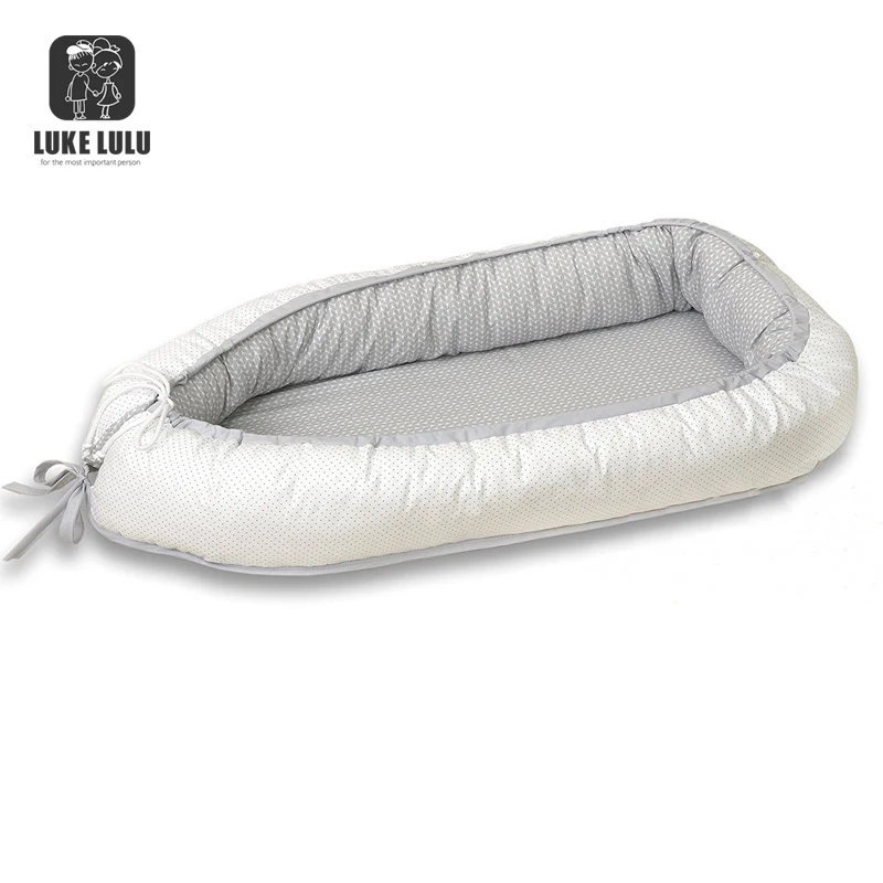 Новое портативное детское гнездо, двухстороннее мягкое серое гнездо для малышей