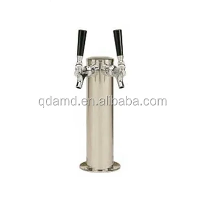 Башня kegerator для пива с двойным краном из нержавеющей