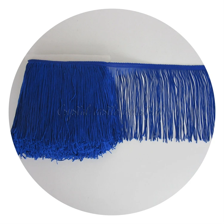Softer 15cm 25cm width Polyester Lace Tassel Fringe Trim Ribbon Sew Latin Dress DIY Accessories Fringe Tassel
