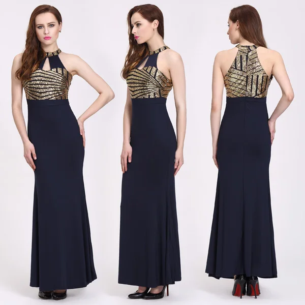 2020  New Fashion Alibaba Halter Neck Turkish Evening Dresses Made in China
