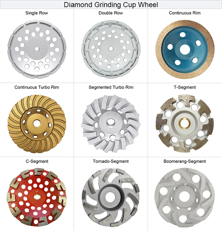 Super Turbo Diamond Grinding Cup Wheel for for Polishing and Cleaning Stone Concrete Surface, Cement, Marble, Rock, Granite